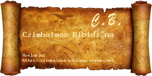 Czimbalmos Bibiána névjegykártya